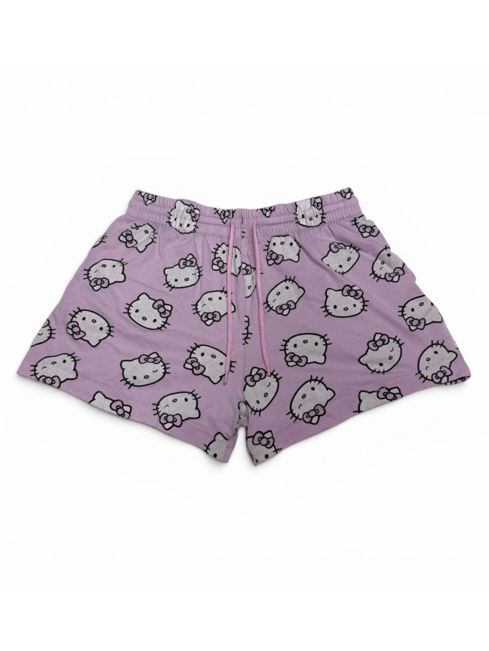 Hello Kitty Graphic Pink Drawstring Pajama Shorts
